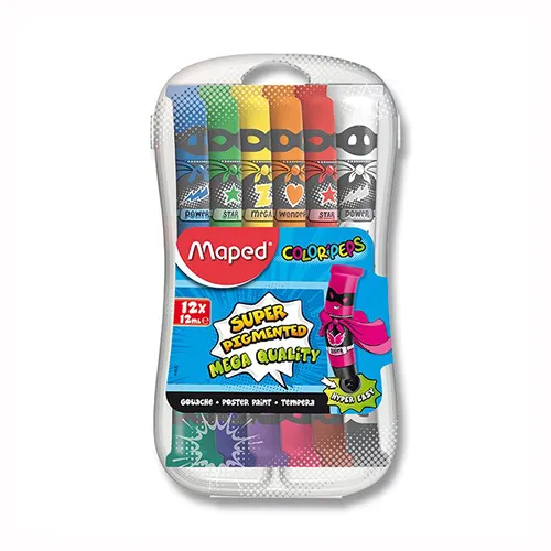 Temperové farby MAPED Color´ Peps 12x12 ml v plast. boxe
