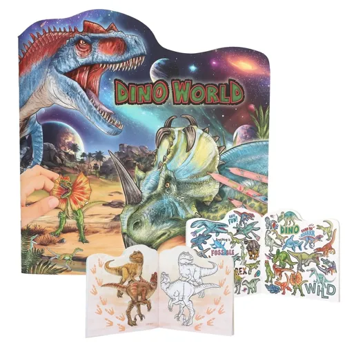 Omaľovanka so samolepkami - Dino World