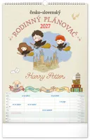 NOTIQUE Nástenný kalendár Rodinný plánovací Harry Potter XL CZ/SK 2027, 33 x 46 cm