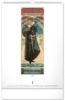 NOTIQUE Nástenný kalendár Alfons Mucha 2027, 33 x 46 cm (1)