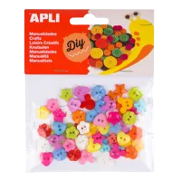 APLI gombíky farebné, Ø 12 mm, plastové, mix farieb